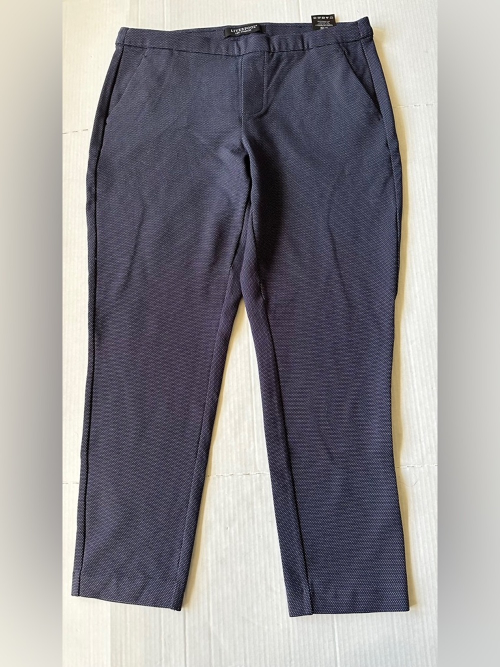 Liverpool Pants Womens Sz 10/30 Black Stretch Ponte Pull On‎
